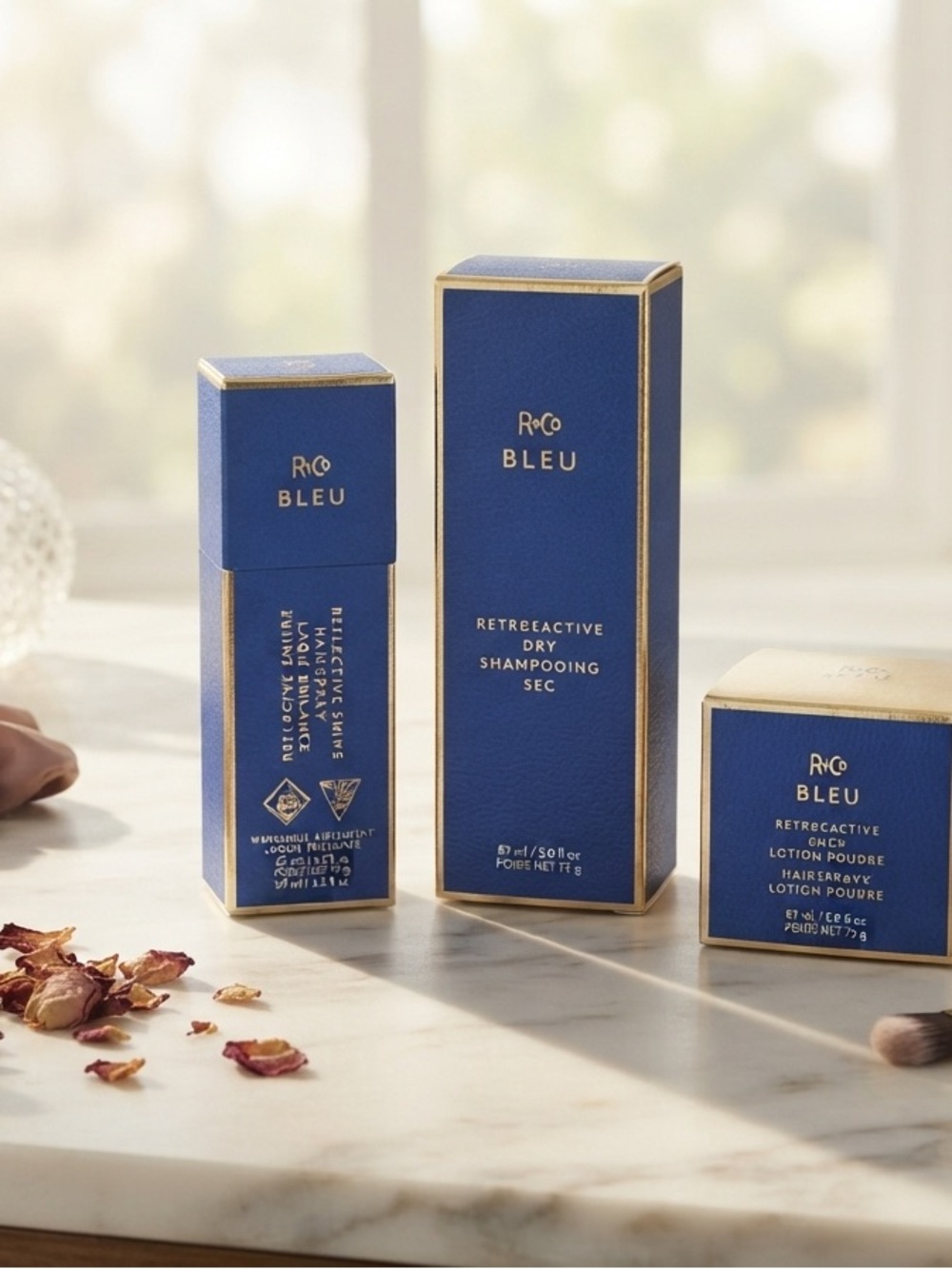 R+co blue salon style hair products